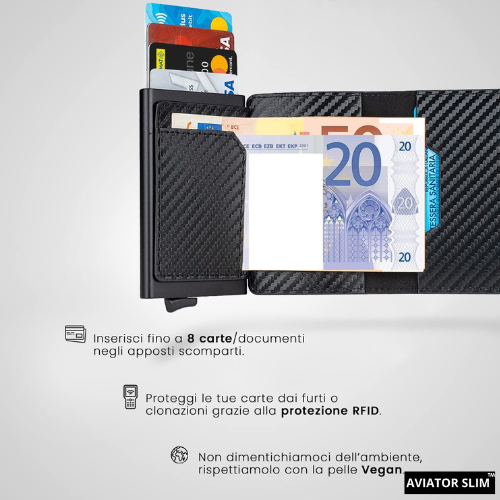 PORTA CARTE IN FIBRA DI CARBONIO