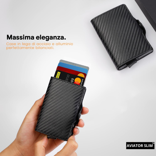 PORTA CARTE IN FIBRA DI CARBONIO